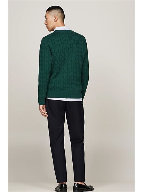 classic cotton cable crew neck Tommy Hilfiger | MW0MW33132L6K.L6K